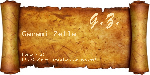 Garami Zella névjegykártya
